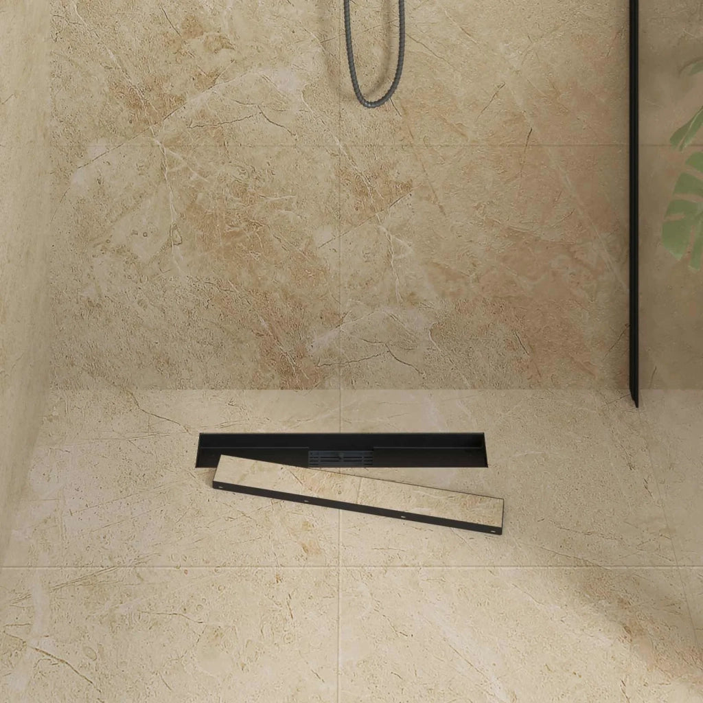 Drenaggio doccia 2 in 1 Nero 60 cm Acciaio Inox 304 CFW4484987