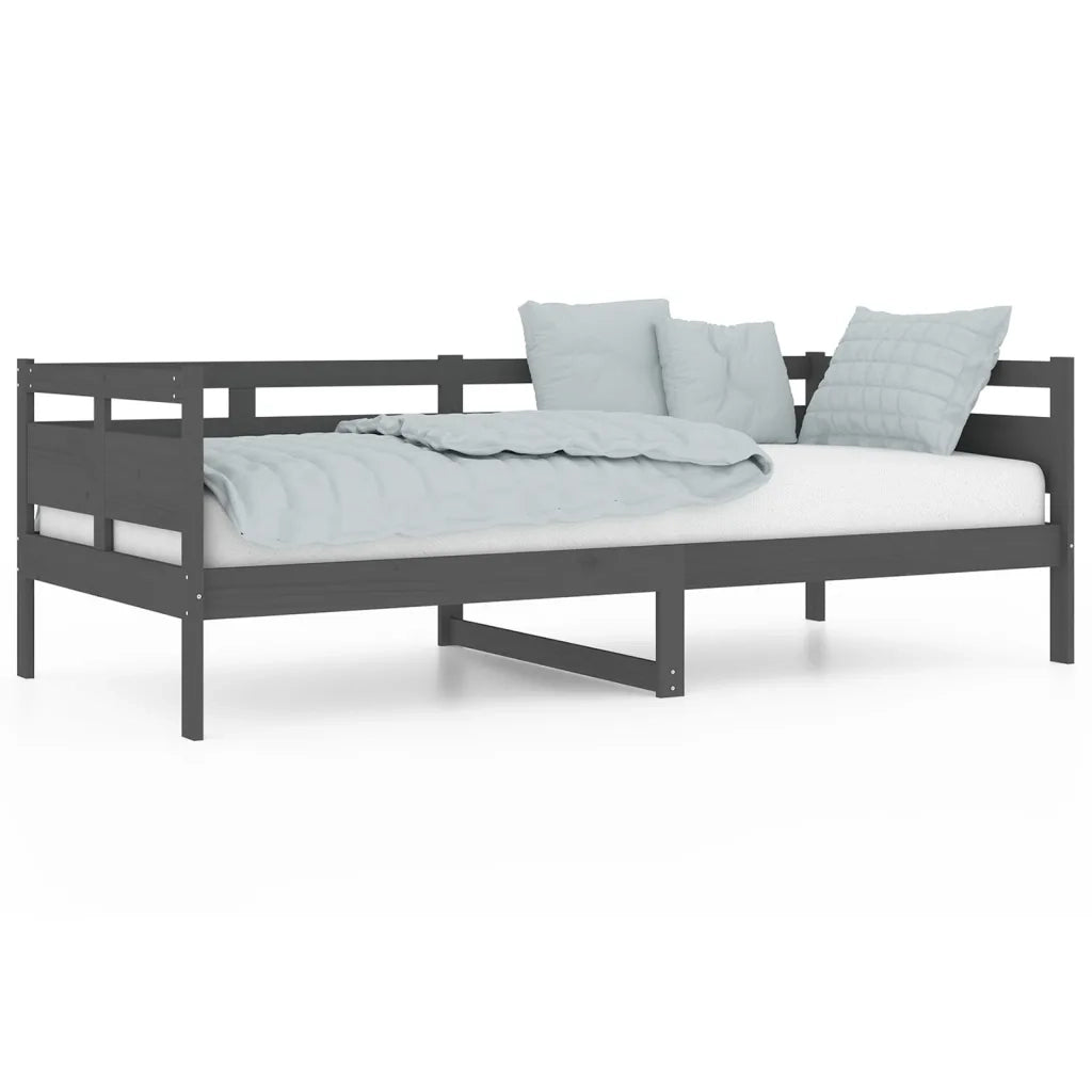Dormeuse Grigia in Legno Massello di Pino 90x200 cm 820299