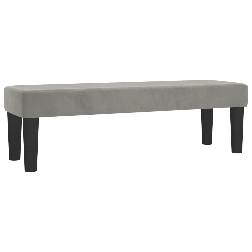 Giroletto a Molle con Materasso Grigio Chiaro 140x190cm Velluto 3137779