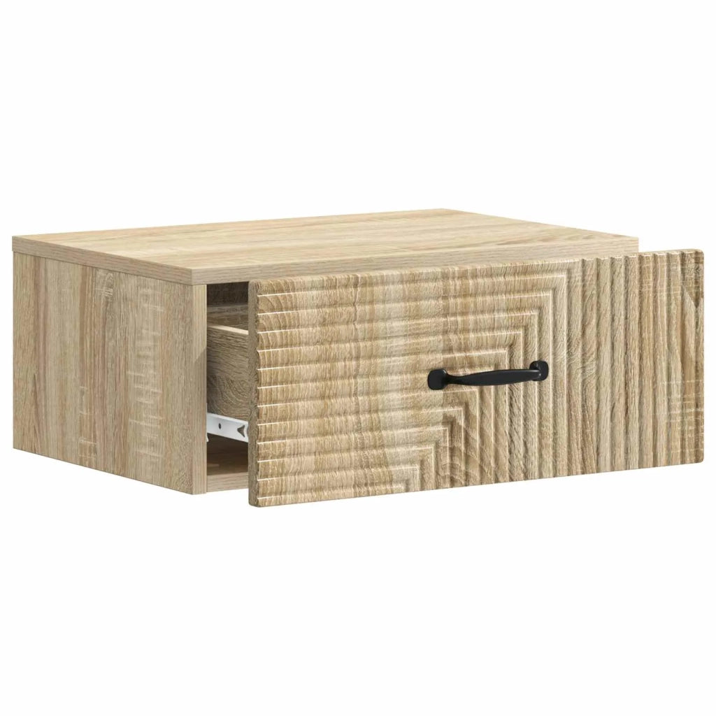 Mobiletto da notte a muro 2 pcs Rovere Sonoma 49 x 34,5 x 20 cm