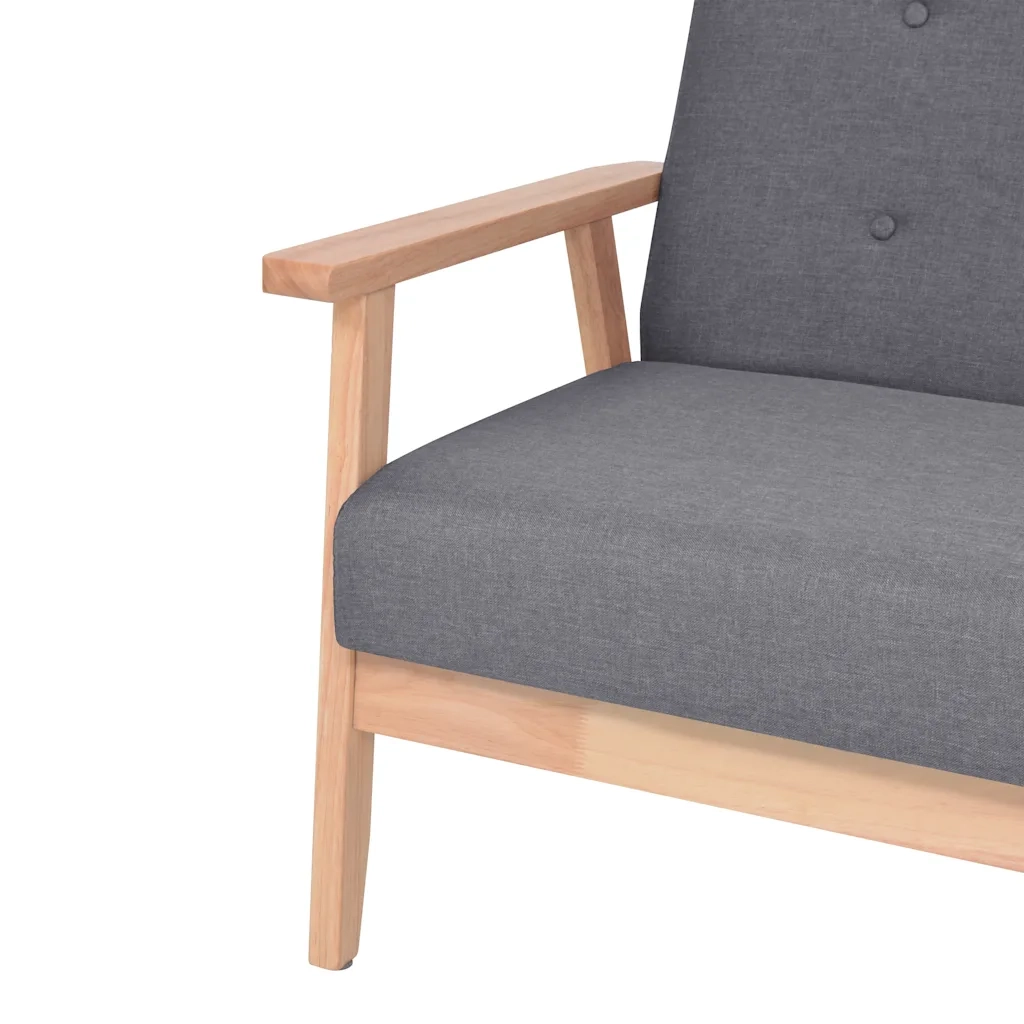 Poltrona-Divano Sedia-Poltroncina Grigio Scuro in Tessuto 891258