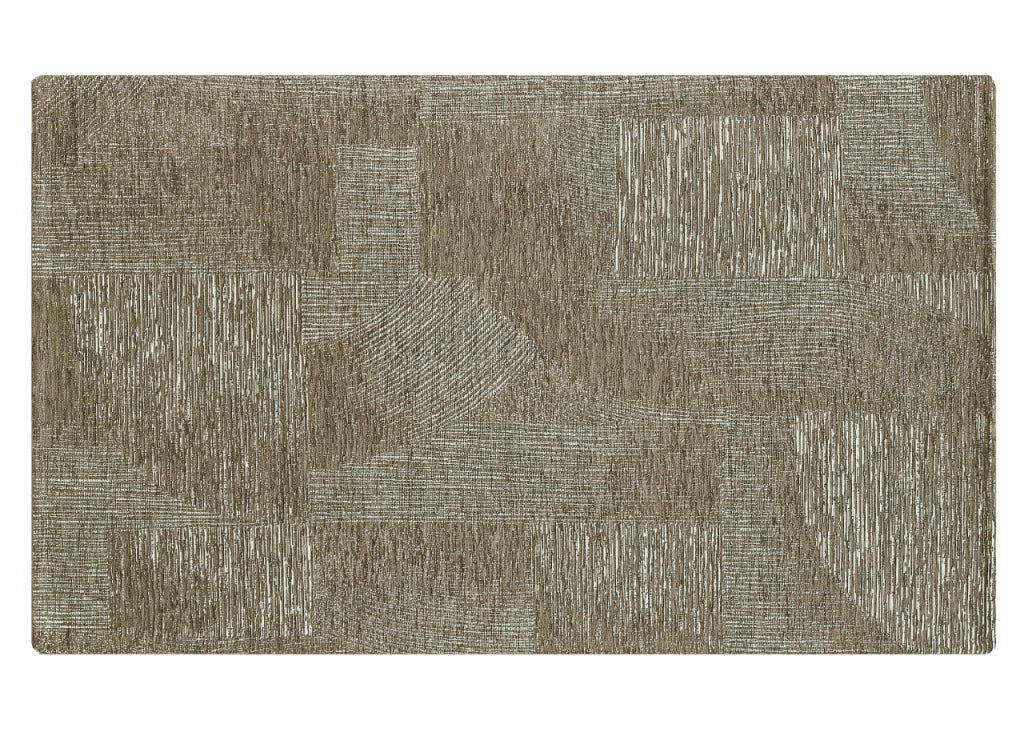 Tappeto Salotto Velour Antiscivolo Disegno Graffio By Suardi - 85x150 - Fango