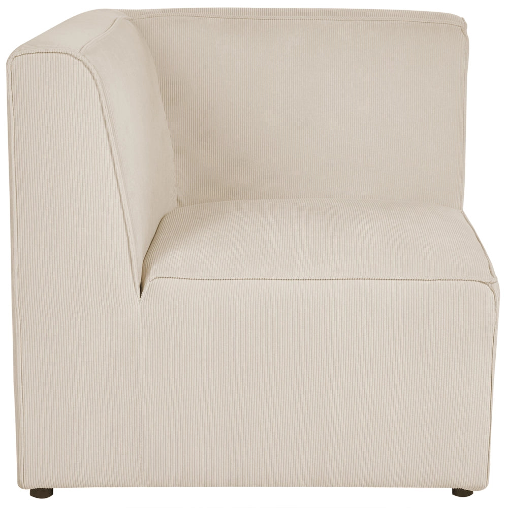 Divano modulare 2 posti in Velluto a coste beige stile classico soggiorno