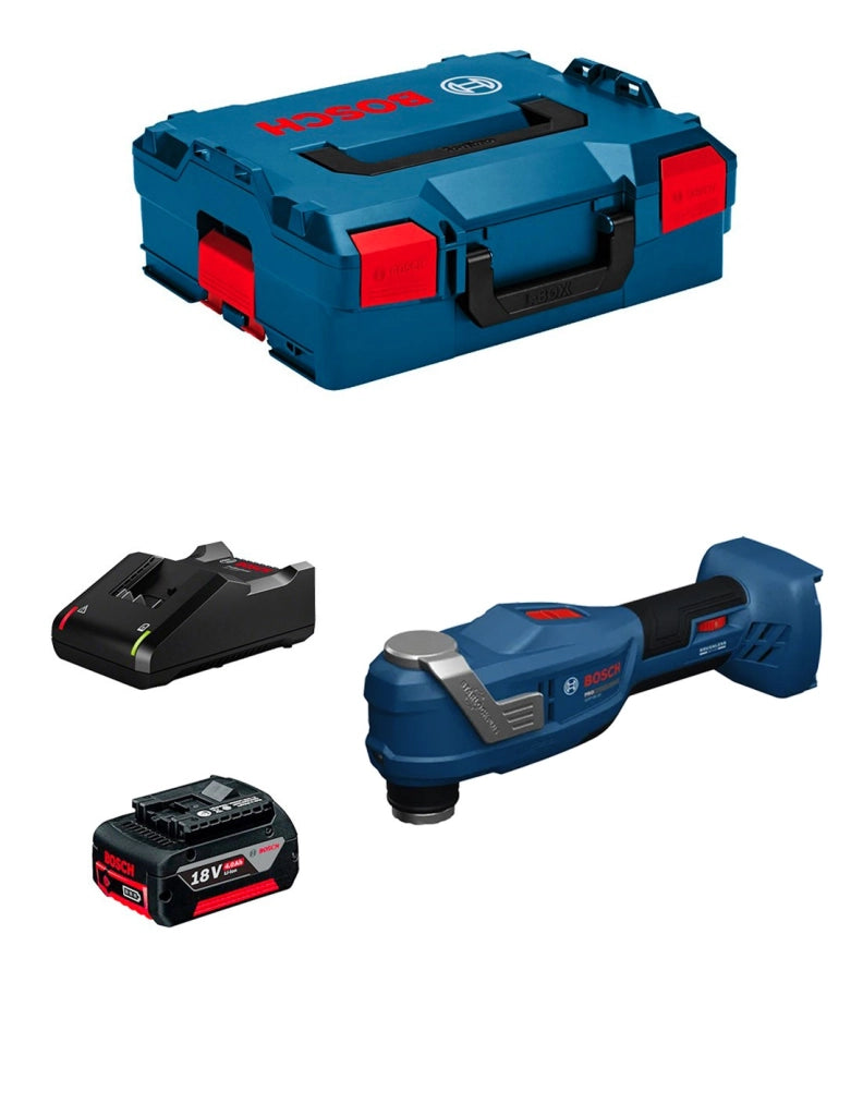 Utensile Multifunzione BOSCH GOP 18V-30 (1 x 4,0 Ah + GAL18V-40 + L-Boxx 136)