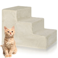 Scala per Animali Domestici Scalini per Gatti e Cani Rivestimento Peluche Beige