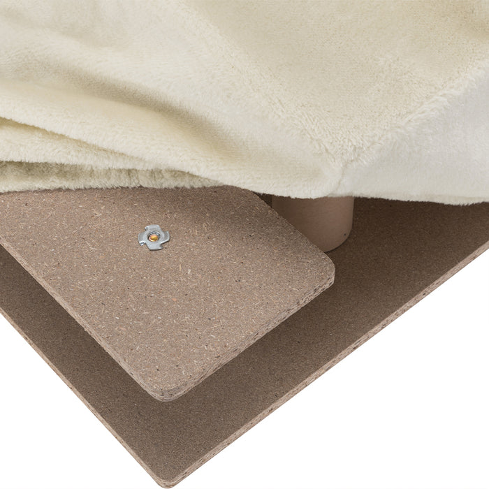 Scala per Animali Domestici Scalini per Gatti e Cani Rivestimento Peluche Beige