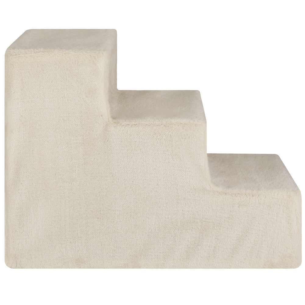 Scala per Animali Domestici Scalini per Gatti e Cani Rivestimento Peluche Beige