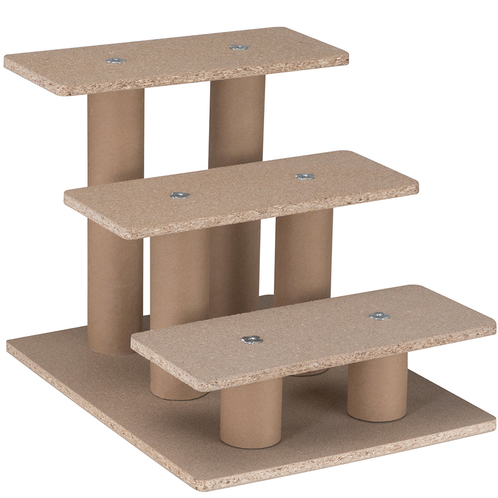 Scala per Animali Domestici Scalini Gatti e Cani Rivestimento Peluche Marrone