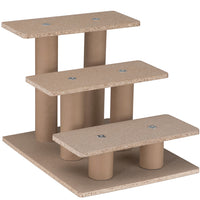 Scala per Animali Domestici Scalini Gatti e Cani Rivestimento Peluche Marrone