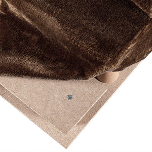 Scala per Animali Domestici Scalini Gatti e Cani Rivestimento Peluche Marrone