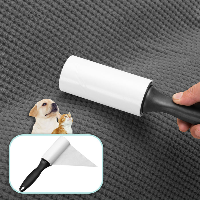 Scala per Animali Domestici Grigio 3 Scalini per Gatti e Cani Rullo Rimuovi Peli