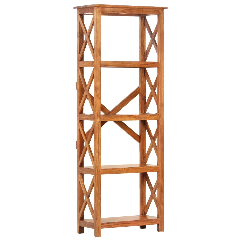 Libreria 60x30x160 cm Legno Massello Acacia Finitura Ambra 289625