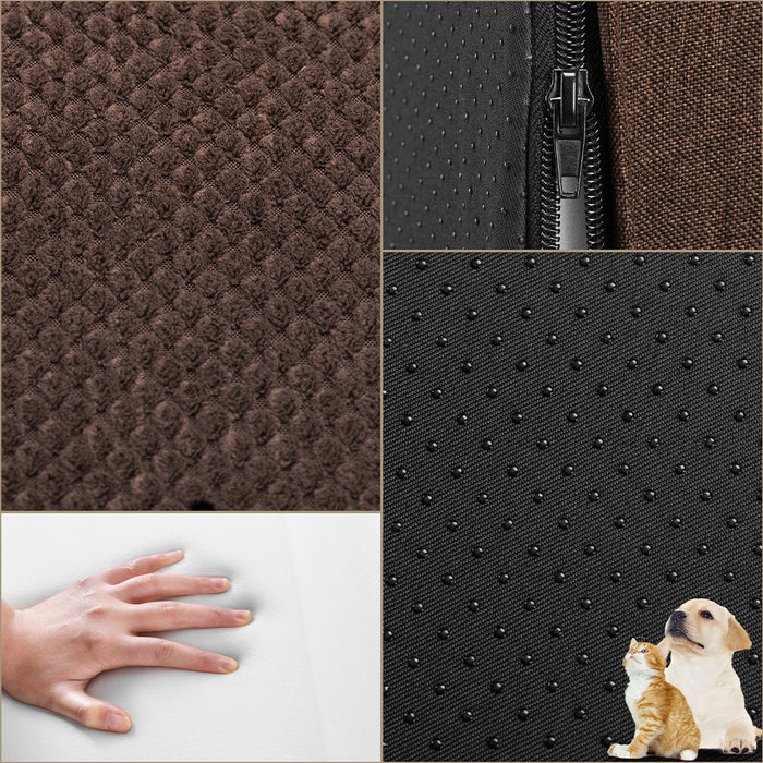 Scala per Animali Domestici Marrone 4 Scalini per Gatti e Cani Rullo RimuoviPeli