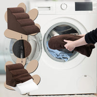 Scala per Animali Domestici Marrone 4 Scalini per Gatti e Cani Rullo RimuoviPeli