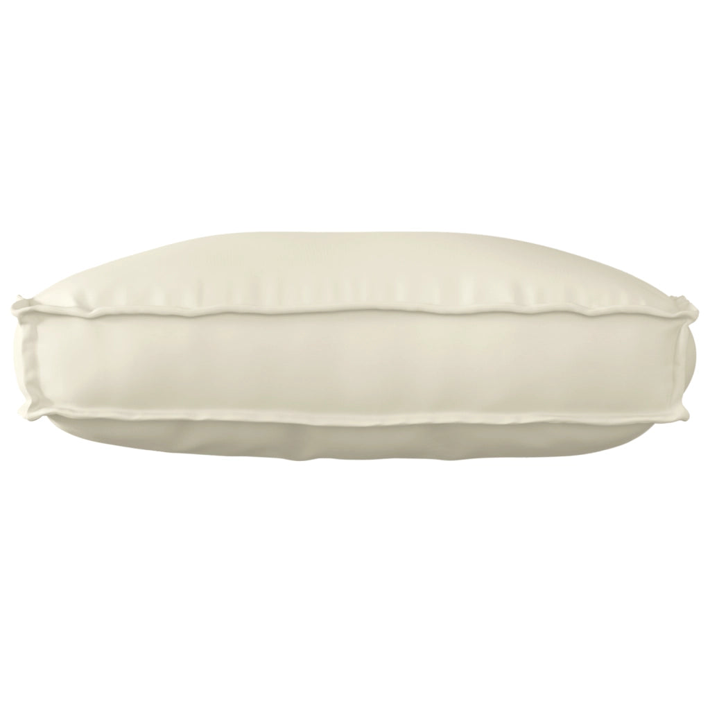 Cuscino per schienale crema 70x40x12 cm in tessuto Oxford