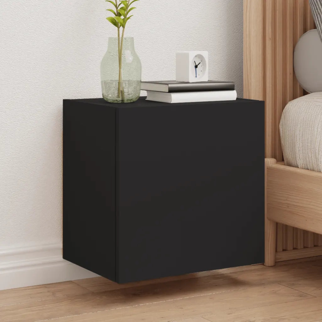 Mobili TV a Parete 2pz | Armadietto TV | Mobile Porta TV Neri 40,5x30x40 cm in Legno Multistrato