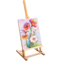 Cavalletto da Artista con Tela Pennelli e Colori Acrilici Set 21 Pezzi Artistico