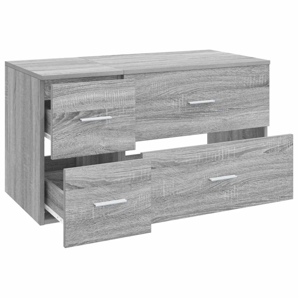 Set di mobili per il bagno 2 pz Sonoma grigio 3404021