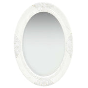 Specchio da Parete Stile Barocco 50x70 cm Bianco