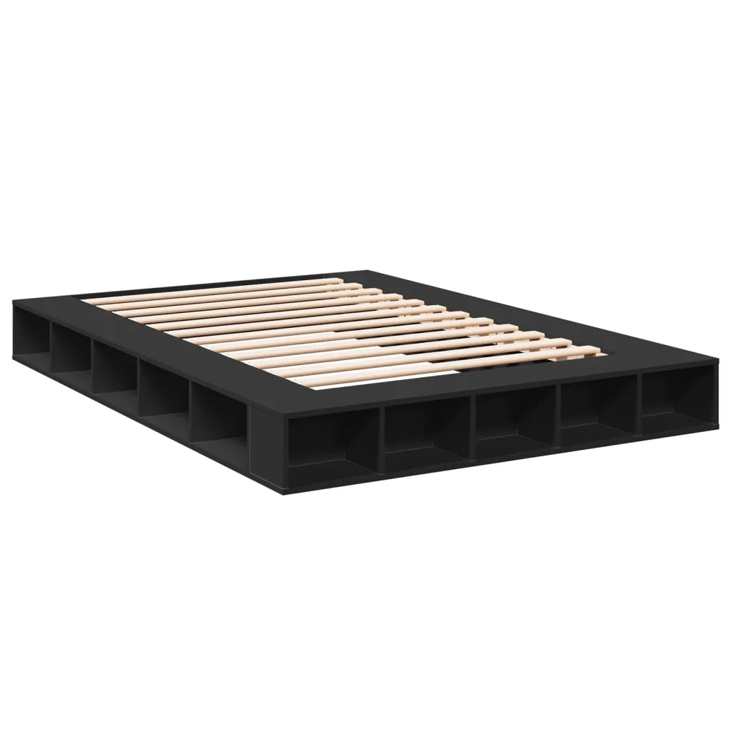 Giroletto-Struttura Letto Nero 160x200 cm in Legno Multistrato 170782