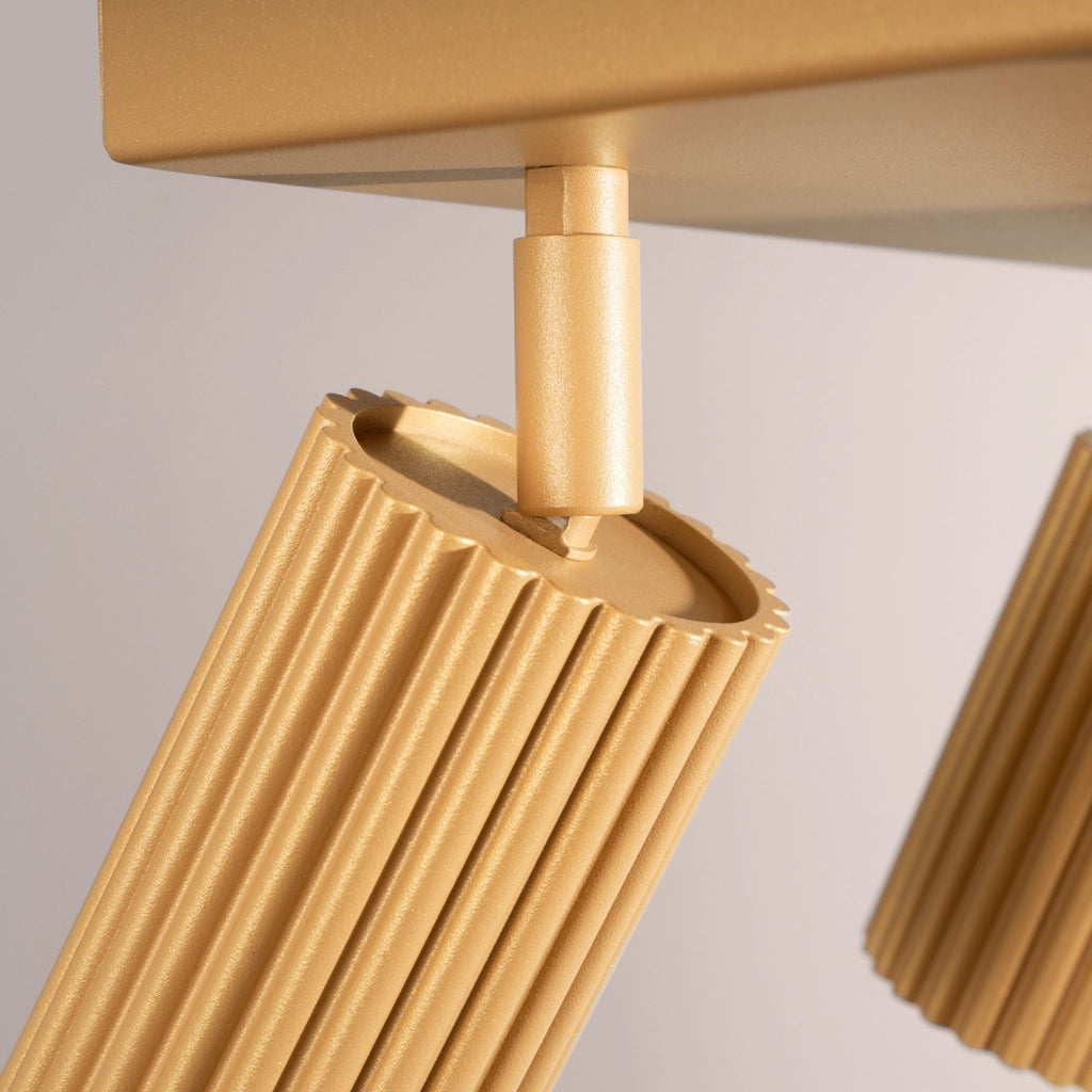 Plafoniera moderna oro quadrata 25 cm 4xGU10 GRAVIO