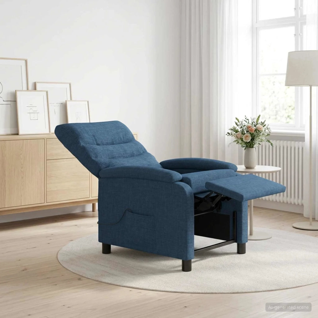 Divano Sedia-Poltrona Massaggiante Blu Tessuto 954313