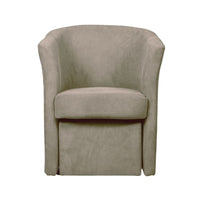 Poltrona Djerba 63,5x62,5x76 cm in tessuto crema