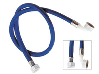 Tubo di carico per lavatrice, colore blu con curvetta 150 cm