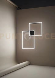 PLAFONIERA IN ALLUMINIO COLORE NERO CROSS LED 64W CCT 3000K 4000K 6000K CRI?80 220-240V 50/60Hz 4800Lm