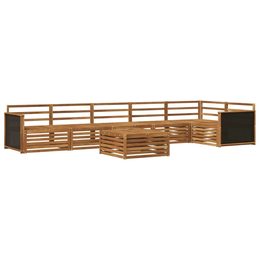Set di divani da esterno 7 pcs Naturale 79 x 79 x 37 cm