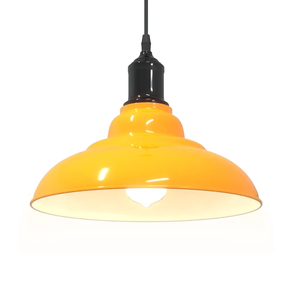 Lampada Sospensione Regolabile E27 Giallo Lucido ?31 cm Metallo CFW2282825