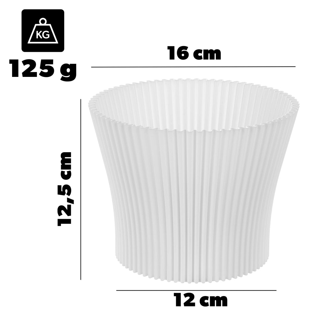 Vaso da fiori KADAX 15 cm, copripianta, vaso da fiori in plastica bianca