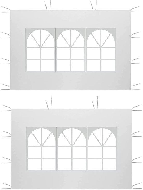 Pannelli laterali impermeabili - Set da 2 pezzi - Tessuto Oxford - Resistente alle radiazioni UV - Per tenda da festa - Rimovibili