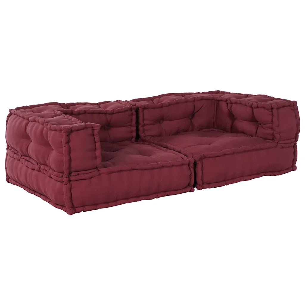 Divano Modulare a 2 Posti Marrone Rossiccio 140x70x36 in Tessuto 4019032