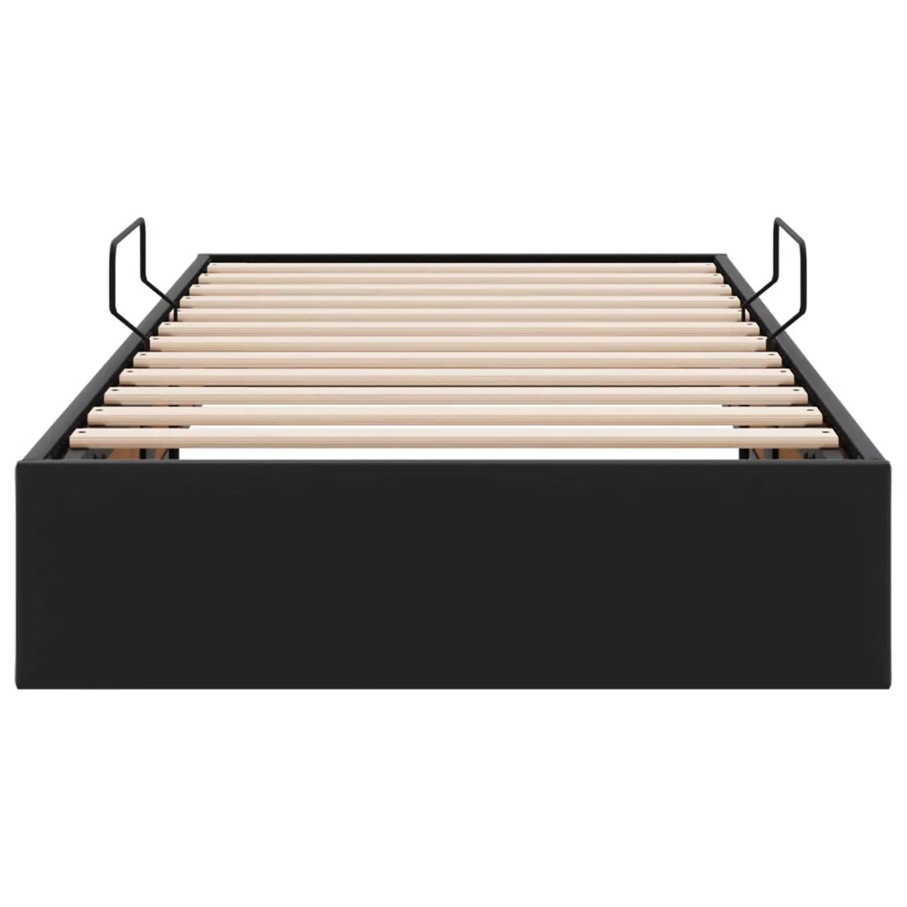Letto ottomano Nero 90 x 190 cm Pelle Sintetica 3442750