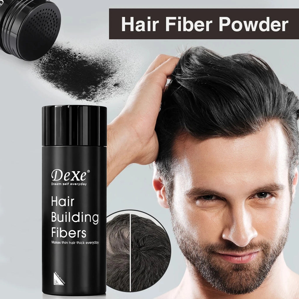 Fibre Capelli x 2 Barattoli Volumizzante Polvere per capelli Correttore Nero 27g