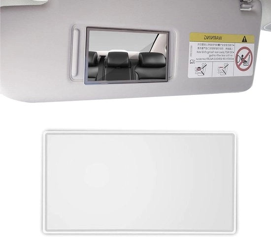 Specchietto per auto con protezione solare - Specchietto per auto con ombrello solare - Specchietto cosmetico per auto - Specchietto da viaggio con protezione solare