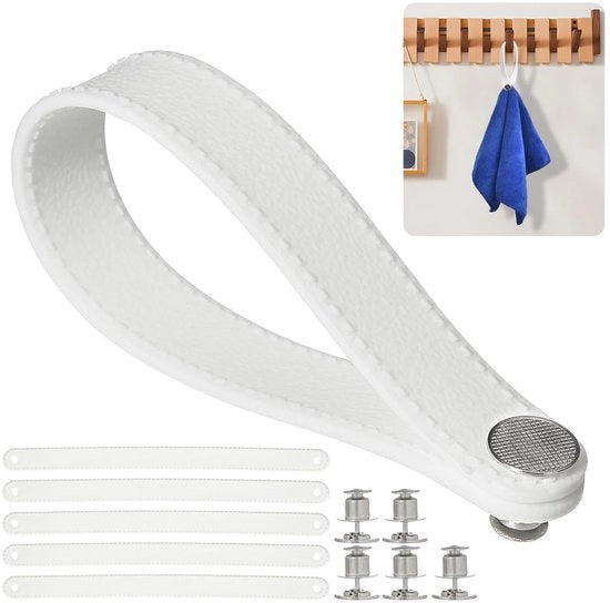 Set di 6 clip per asciugamano, clip per asciugamano, clip per asciugamano per appendere, clip per asciugamano per bagno, cucina, campeggio (bianco)