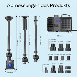 CTP-5003 SuperECO Pompa fontana regolabile 5000l/h 30W