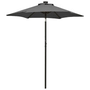 Ombrellone con luci LED antracite 200 x 211 cm alluminio 02_0008089