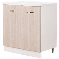 Mobile Base per Cucina Componibile in Legno Colore Olmo con 2 Ante 2 Scomparti