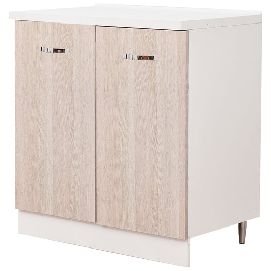 Mobile Base per Cucina Componibile in Legno Colore Olmo con 2 Ante 2 Scomparti