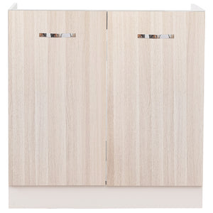 Mobile Sottolavello Cucina Componibile Mobiletto Legno Colore olmo con 2 Ante