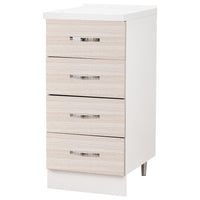 Cassettiera per Cucina Mobile Mobiletto 4 Cassetti in Legno Colore Olmo