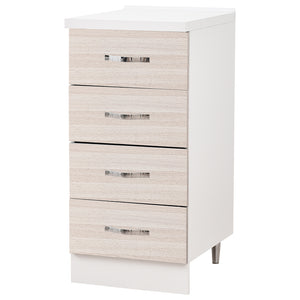Cassettiera per Cucina Mobile Mobiletto 4 Cassetti in Legno Colore Olmo