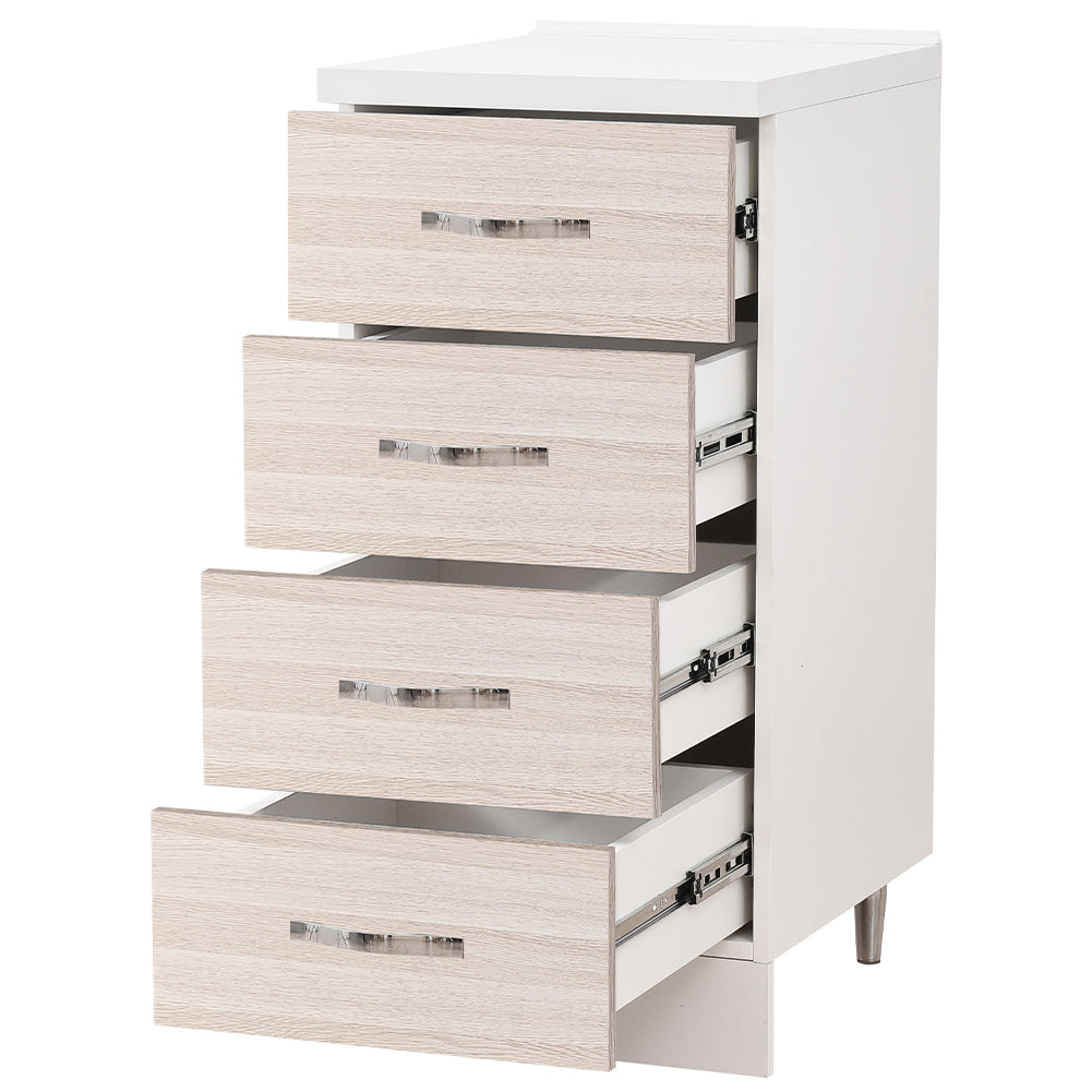 Cassettiera per Cucina Mobile Mobiletto 4 Cassetti in Legno Colore Olmo