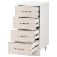 Cassettiera per Cucina Mobile Mobiletto 4 Cassetti in Legno Colore Olmo