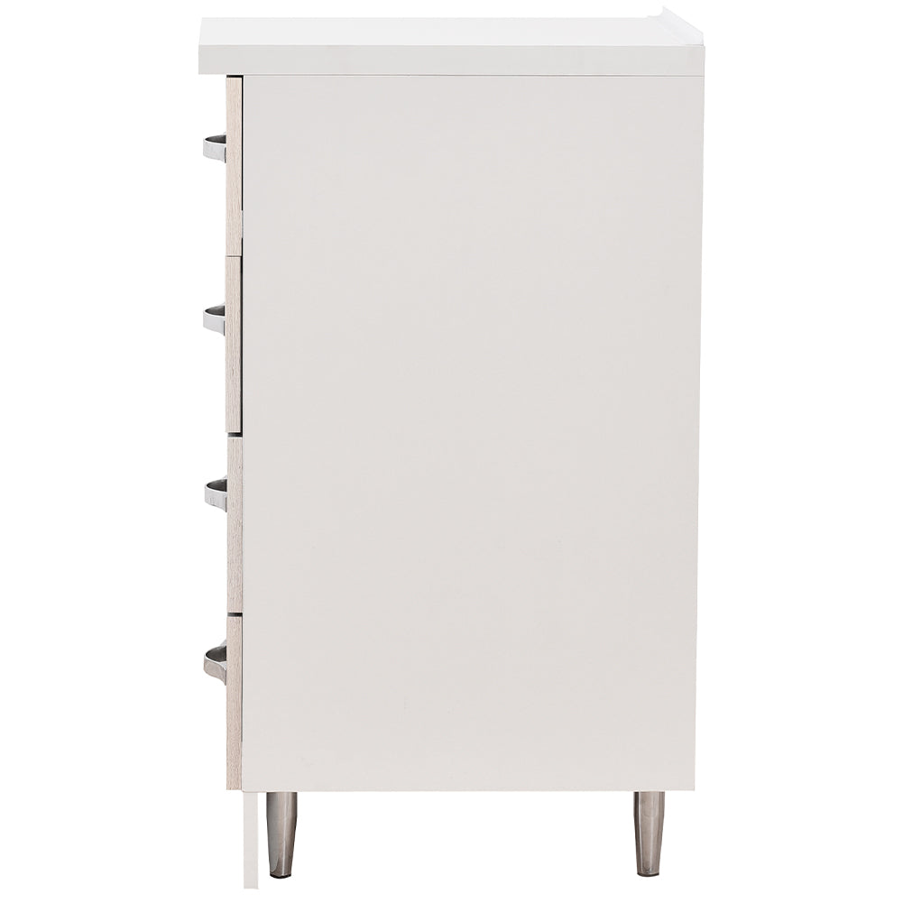 Cassettiera per Cucina Mobile Mobiletto 4 Cassetti in Legno Colore Olmo