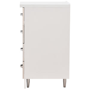 Cassettiera per Cucina Mobile Mobiletto 4 Cassetti in Legno Colore Olmo