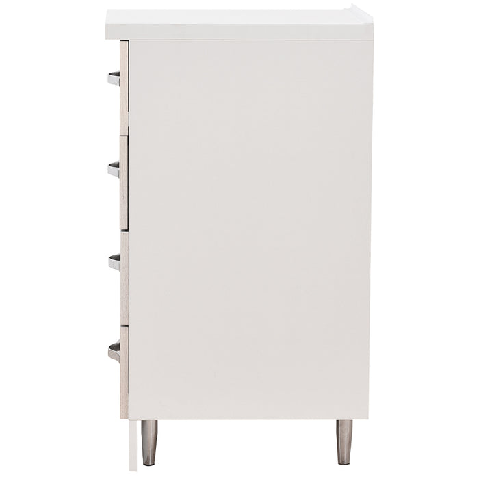 Cassettiera per Cucina Mobile Mobiletto 4 Cassetti in Legno Colore Olmo